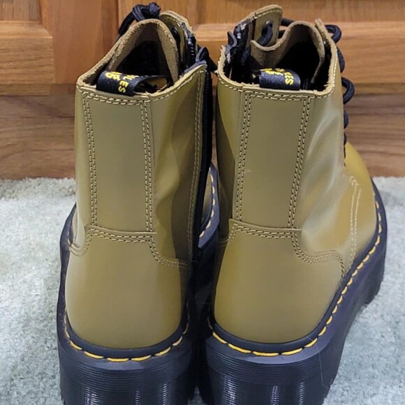 Dr. Martens Jadon Smooth Leather Platform Boots ANTIQUE OLIVE Women's 7 Men's 6 - Picture 4 of 8
